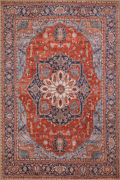 Rugs Modern Halı Red Coloring Traditional Decorative Carpet and Washable Carp...