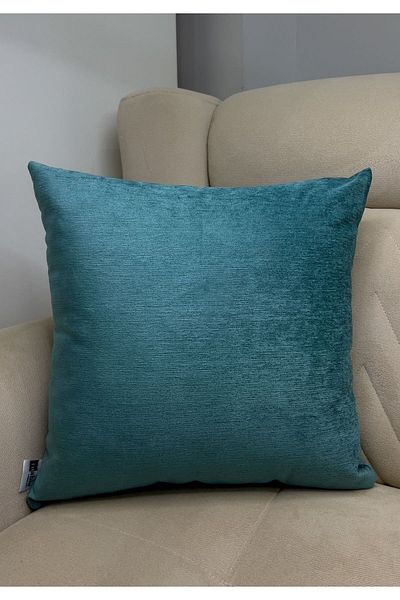 Tuable Husa de Perna Juno Petrol Blue Velvet 45x45 Cm