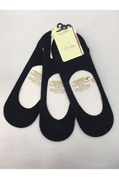 Gama Çorap 3 броя тънки летни мъжки балерини от бамбук, 100% естествени, без найлон, едноцветни, силиконови