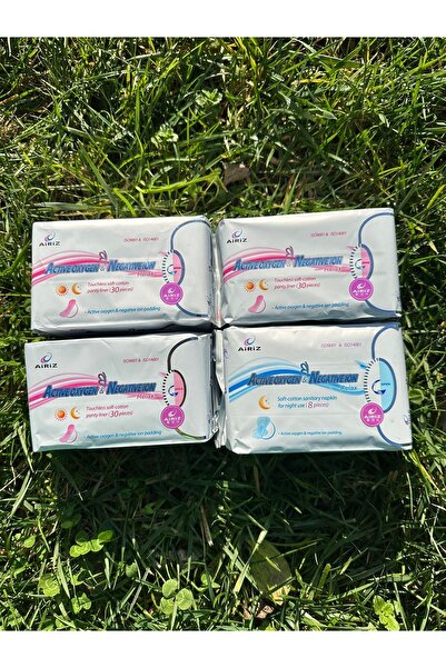 Tiens وسادة صحية للنساء من Airiz، 3 عبوات، 30 يومًا، 1 عبوة من 8 قطع ليلية