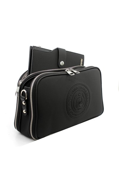 Just Polo Women's 5-Compartment Shoulder Strap Bag and Wallet Set