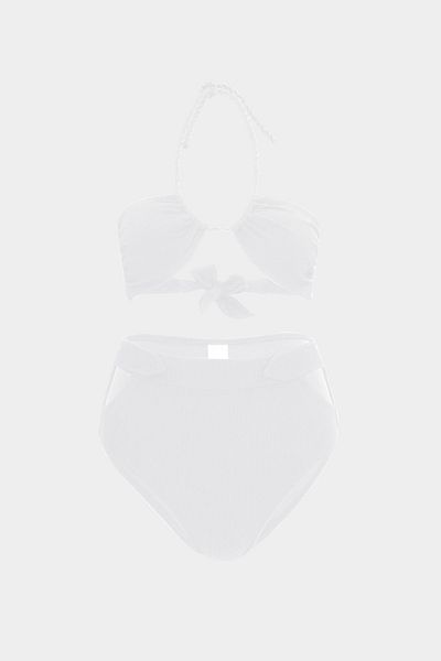 Açelya Okcu High Waist IDUNN Fit Premium Textured Women's Bikini Bottoms
