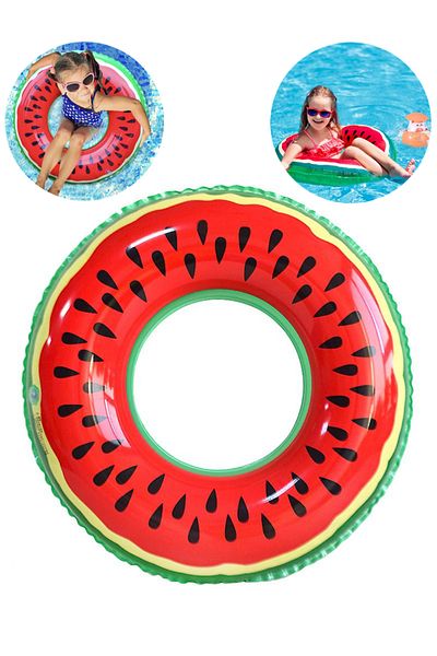 BERMUDA 50 cm Watermelon Bagel - Inflatable Patterned, Sea and Fruit Ring