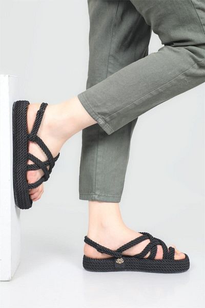 ZENNESHOES Rope Sandals - High Sole
