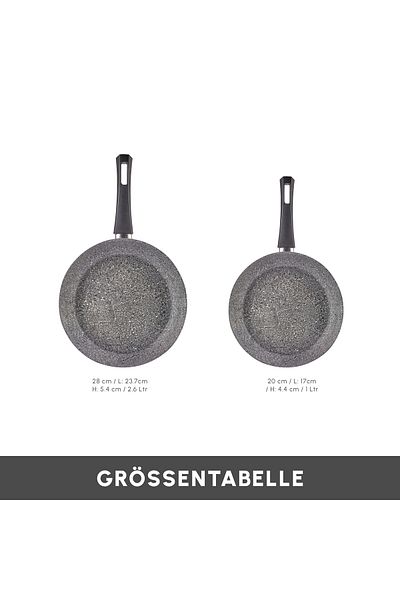 Karaca Gris Biogranit Pfannenset, 2-teilig - Perfekte Küchenbegleiter