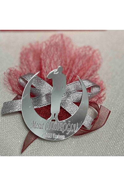 GÜVEN Pleksi Asker Uğurlama Hediyelik Magnet Gümüş Renk 24 Adet