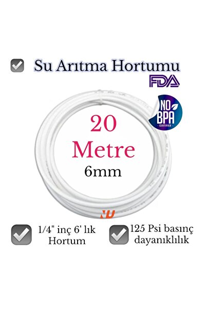 Nefa Su Arıtma Hortumu 1/4 inç 6 mm 20 metre
