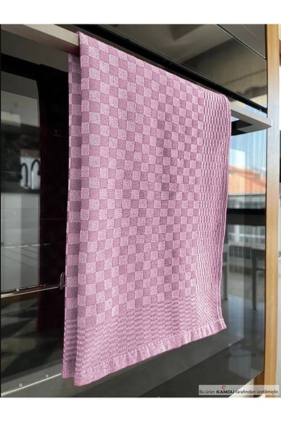 Peshqir 4 Pieces 40x60cm PINK German Napkin - Plaid Patterned Kitchen Towel