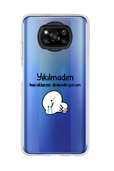 SUPER FRAME Poco X3 PRO / X3 NFC Uyumlu Yıkılmadım Tasarımlı Şeffaf Telefon K...