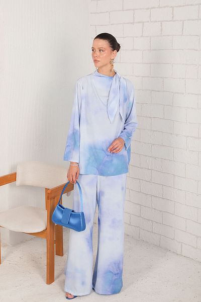 Melike Tatar 32-2214 Model BLUE Patterned Set
