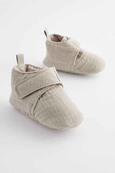 Next Baby Cotton Soft Sole Muslin Baby Shoes