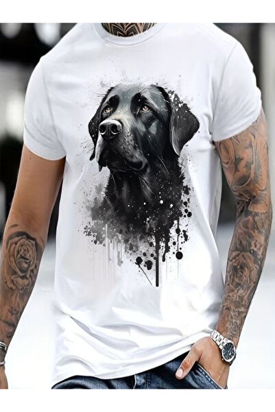 CLASSY.MODA Ανδρικό μπλουζάκι μονόπλευρο - Λευκό μπλουζάκι με κοντό μανίκι με λαιμόκοψη