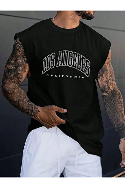 EFFRENATU Hıla Moda - Αμάνικο μπλουζάκι με στάμπα Oversize