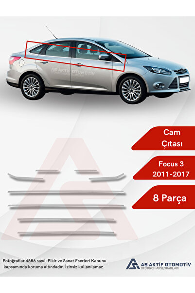 as aktif otomotiv oto krom aksesuarları Ford Focus 3 SD Cam Çıtası 8 Parça 20...