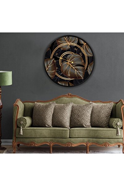 EMYA HOME Kanvas (Ahşap) Duvar Saati - 70 cm