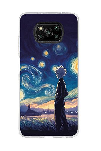 SUPER FRAME Poco X3 PRO / X3 NFC Uyumlu Killua Tasarımlı Şeffaf Telefon Kılıfı