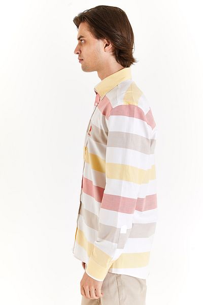 U.S. Polo Assn. БАЗА. Мъжка спортна риза POLO - стандартна кройка, G082GL004.000.1831951 Zane 027 Каки