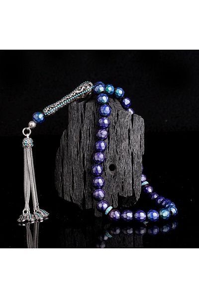 Tesbihsepetim Zircon Stone and Silver Feeling Rosary - Tasseled, Color Changing