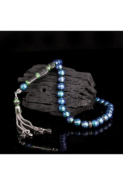 Tesbihsepetim Zircon Stone and Silver Feeling Rosary - Tasseled, Color Changing