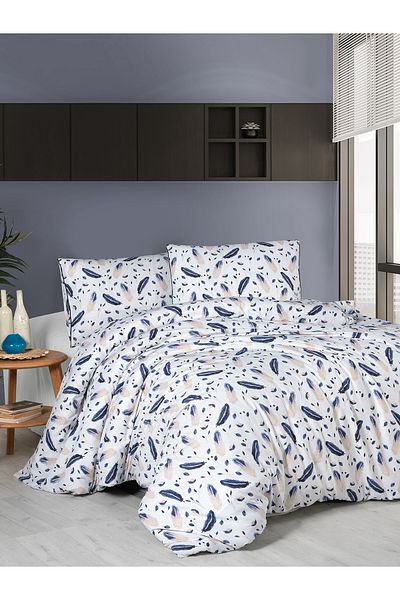BED LİNE Σετ Παπλωματοθήκη Ranforce Διπλό - Φτερό Bedline