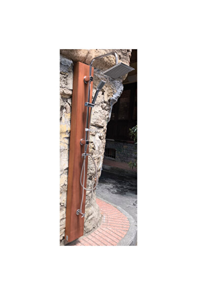 NURKAN Havuz Duşu İNCİ Serisi Ahşap Duvara Monte Duş Sistemi (TEK SU GİRİŞLİ)