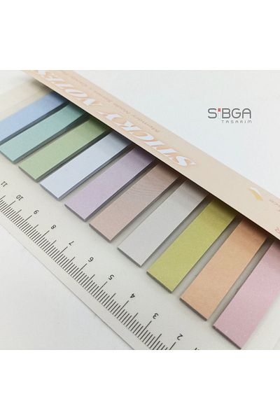 sibga tasarım Colored Paper Postit Post-it Post ItBookmark Bookmark Postit Sticker Note Paper 200 Sheets