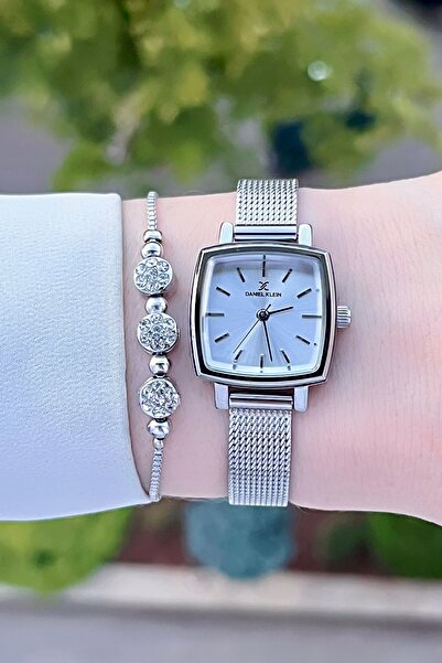 Daniel Klein Gümüş Renk 24 Ay Garantili Kadın Kadın Kol Saati ve Bileklik