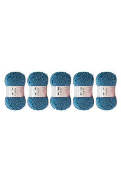 NAKO 100 gr 5 τεμάχια Super Pearl Πλεκτό Χέρι - 185 Storm