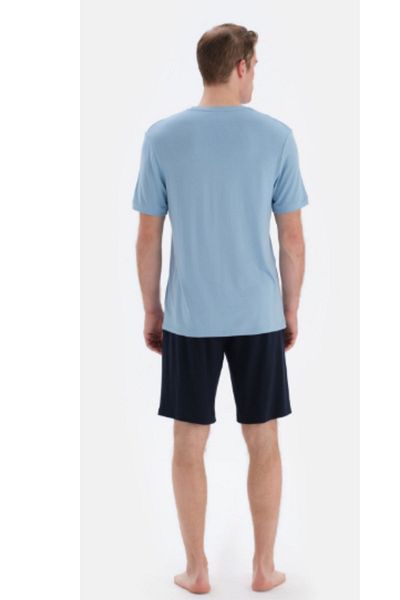 Eros Pijama Set pijama pantaloni scurți pentru bărbați - bumbac, mânecă scurtă
