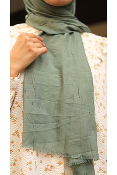 HAR-UM Ticaret حجاب نسائي من الخيزران وشاح شال قالب أخضر