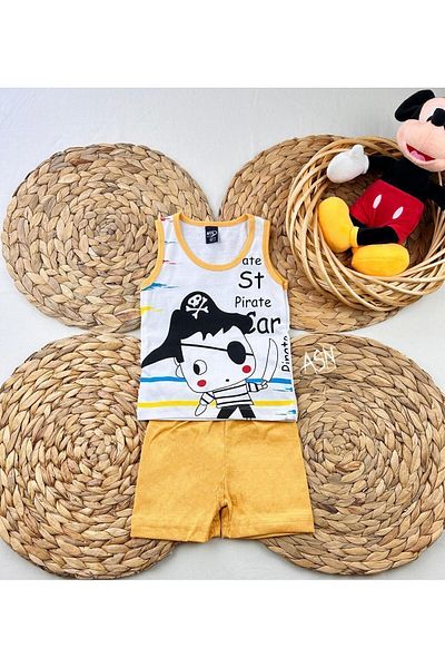 FURKYY Zero Arm Summer Pirate - Printed Top and Bottom Set