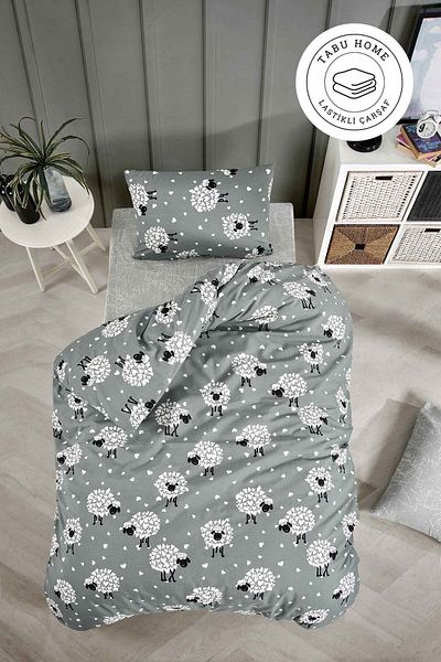 Tabu Home Lamb Single Sheet Elastic Personality Duvet Cover Set