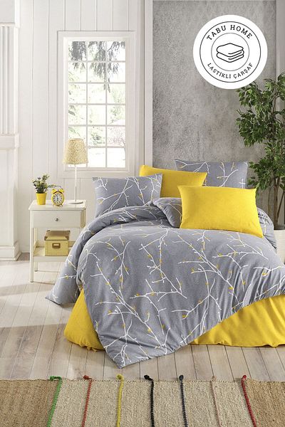 Tabu Home Σετ Παπλωματοθήκη Parure Ελαστική Μονή