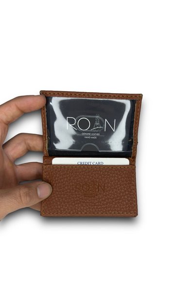 Roan Vegan Card Holder Minimalist Design Transparent with Id Pocket Men's Credit Card Holder and Wallet