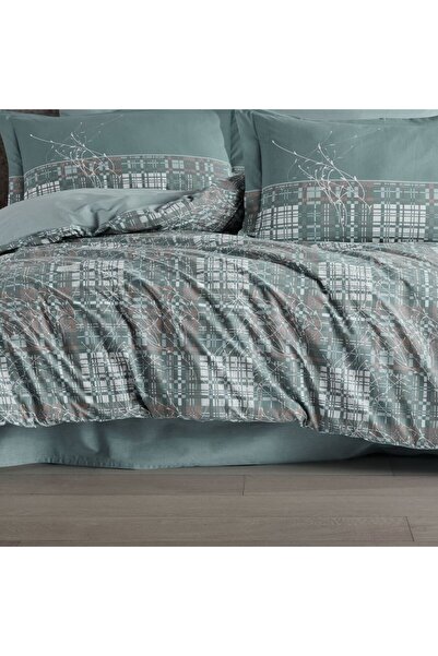 Hobby Lucia Green Poplin - Double Duvet Cover Set