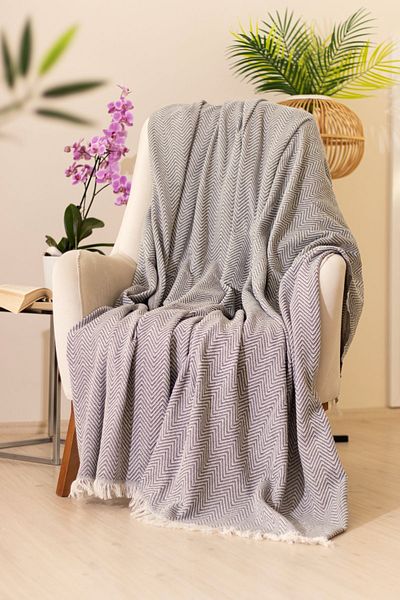 Tabu Home Husă TV țesută Cozy Comfort gri închis