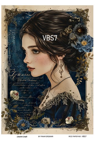 LİNEART Brass Decopage Paper Lineart - La-Vbs7