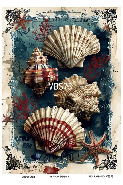 LİNEART Brass Patterned LineArt Decopage Paper - LA-VBS73