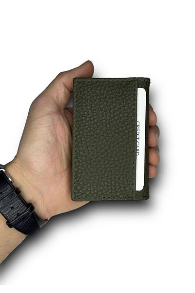 Roan Vegan Card Holder Minimalist Design Transparent with Id Pocket Men's Credit Card Holder and Wallet