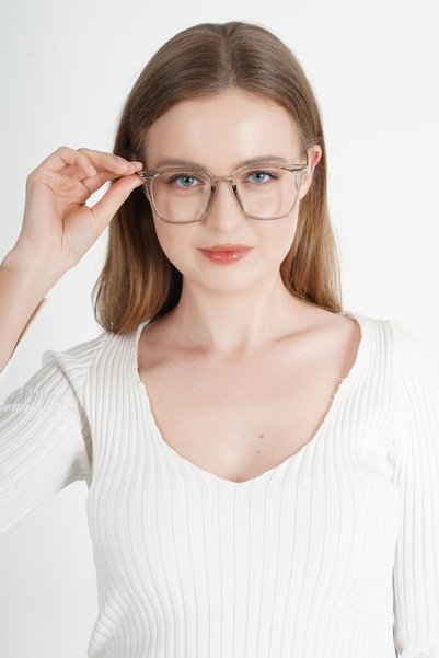 LOOKUP NEW Flora Unisex Square Rectangle Silver Blue Light Protected Blue Block New Season Vintage Retro Goggles