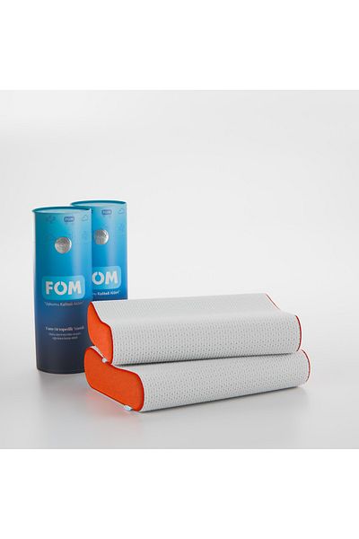 FOM Campaña de perne de dormit Ortopedic Visco Comfort 2 piese Flex - 60x40x14/11 Portocaliu
