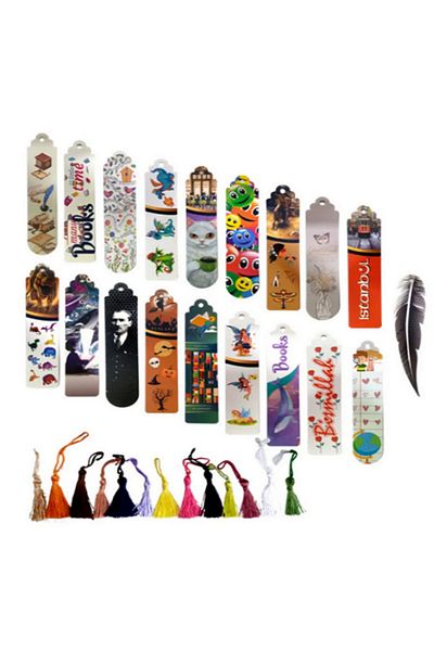 Kiddy World 4 Pieces of Tasseled 16x3,5 cm Size Bookmarks