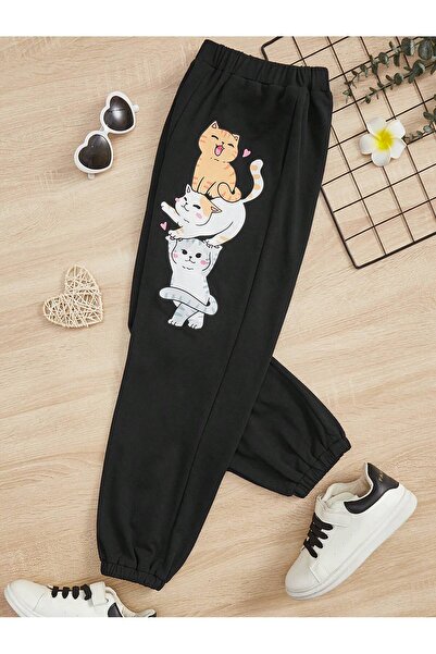 lolyme 1898 Cep Baskılı Koyu Lacivert Unisex Eşofman Altı