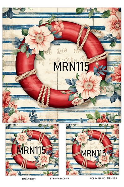LİNEART Brass Patterned LineArt Decopage Paper - LA-MRN115