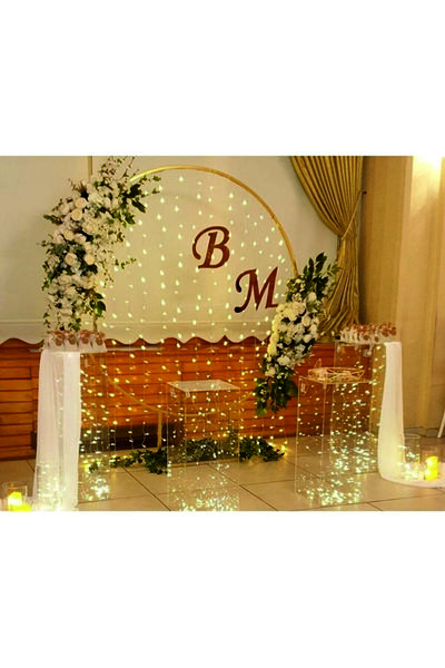 şamaksesuar Süslü Pleksi Harf Söz-nişan-kına Çift Harf Gold Renk Baş Harf Lüx...