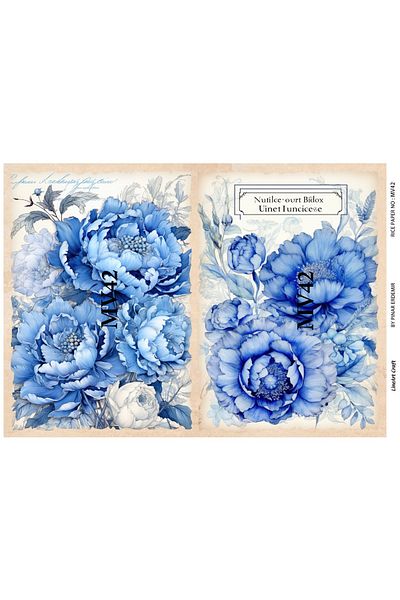 LİNEART Brass Patterned LineArt Decopage Paper - LA-MV42