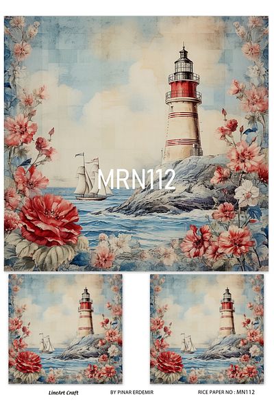 LİNEART Brass Patterned LineArt Decopage Paper - LA-MRN112