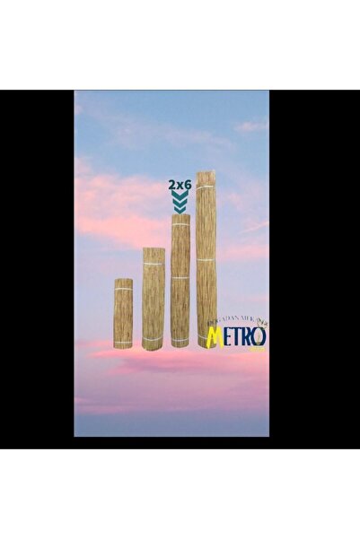 Doğadan Mekana Metrohasır 2m X 6m Doğal Bambu -bahçe Çiti-kamış Hasır Çit