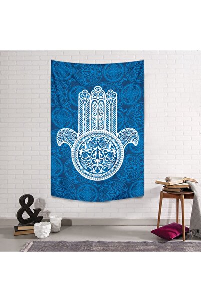 PASAJ HOME Blue Hamsa Duvar Örtüsü
