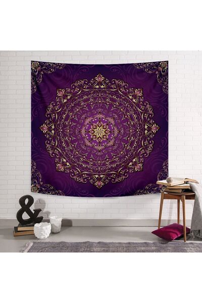 PASAJ HOME Vintage Mor Mandala Duvar Örtüsü